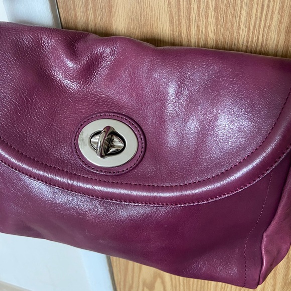 Danier Purple Real Leather Shoulder Bag - Picture 3 of 11